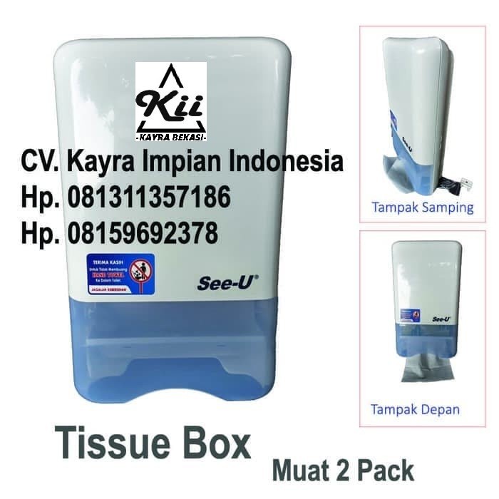 Terlaris Tissue Box 2 Slot Toilet - Tempat Tissue See-U - Kotak Tisu 2 Slot