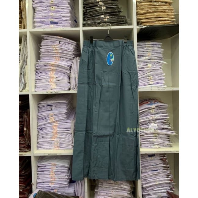 MEREK SERAGAM &amp; LESTARI Rok SPAN Putih Biru Abu Coklat SERAGAM SEKOLAH