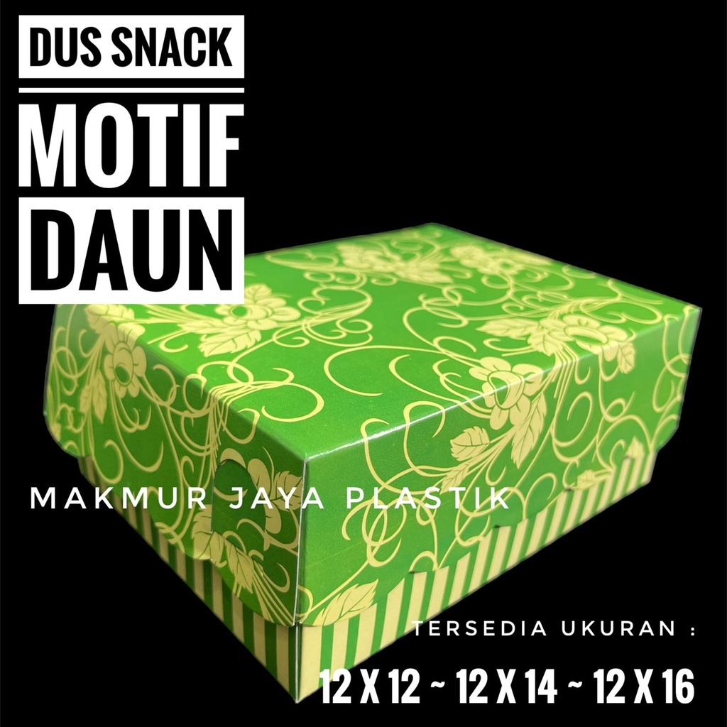 DUS SNACK BOX KUE MOTIF DAUN