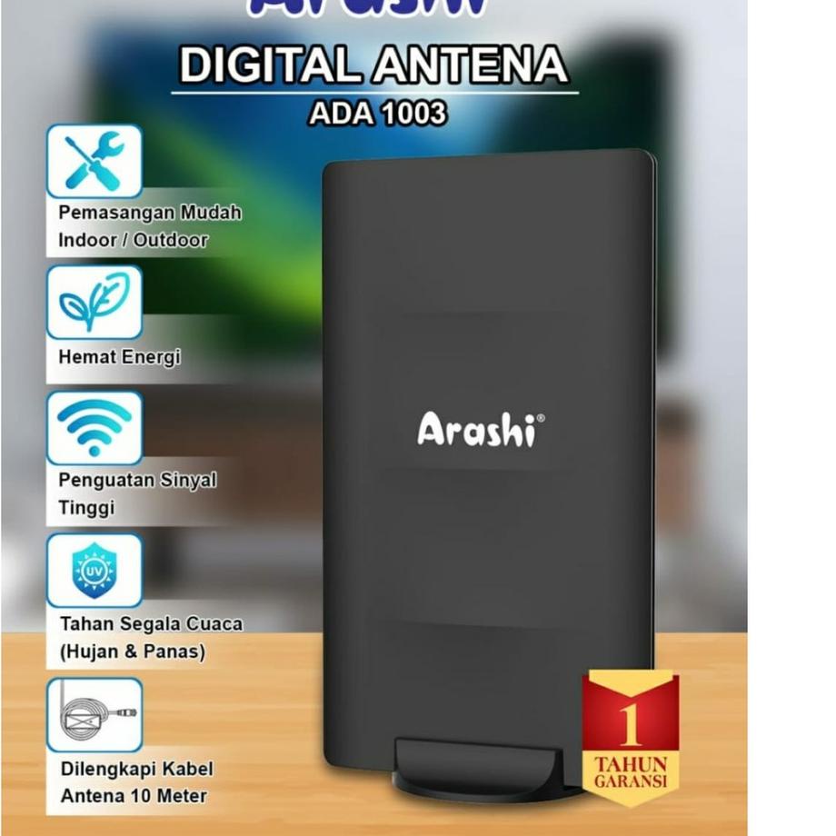 ➹ Antena HDTV Digital Indoor outdoor Booster Arashi - ADA 1003 ❆