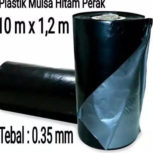 Termurah B78 Plastik Mulsa Hitam Perak 10m x 1,2m / Plastik Packing Roll Bungkus - Mulsa Plastik Tebal 0.35 / Mulsa Tebal / Mulsa Murah - Plastik Penian ミ