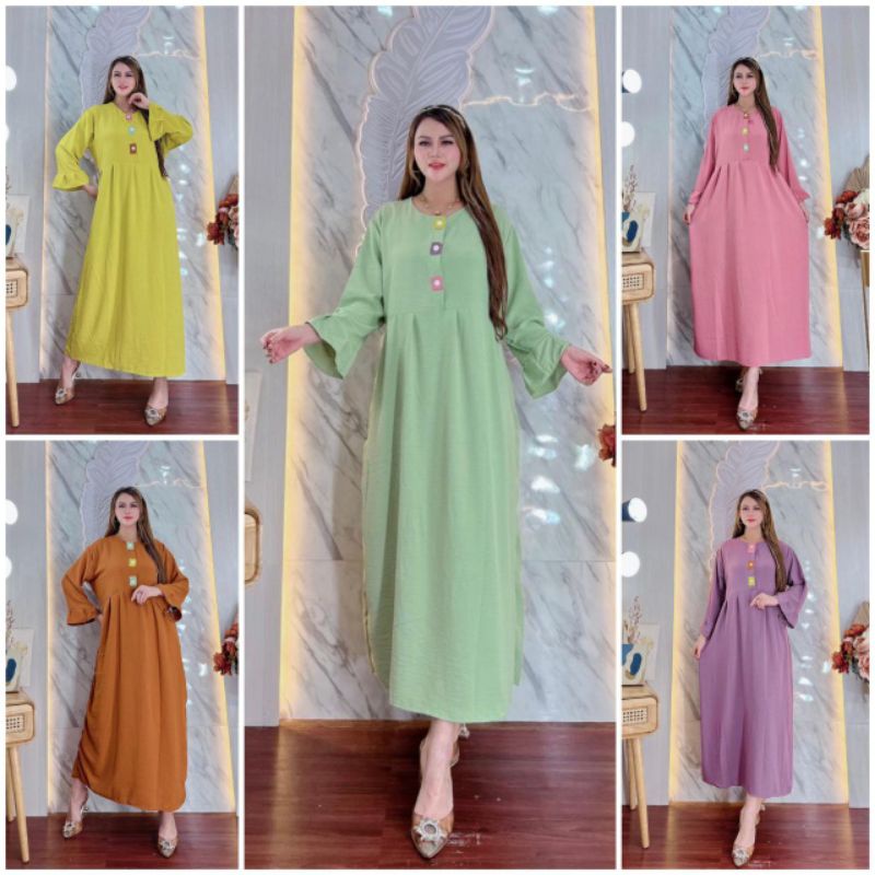 Gamis Aurora Bahan Rayon LD 120 cm PB 135 cm