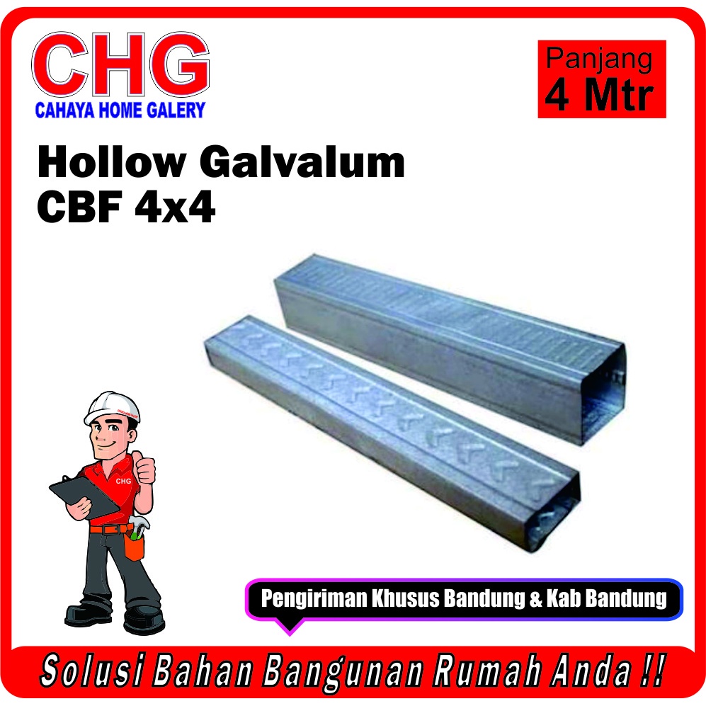 Besi Holo Profil 4 x 4 Rangka Atap / Hollow Gypsum 2x4 CBF