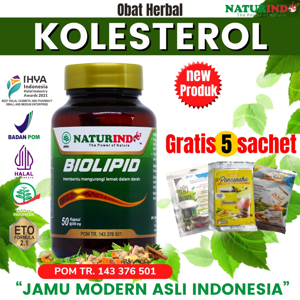 Obat Kolesterol Paling Ampuh Herbal Biolipid Naturindo