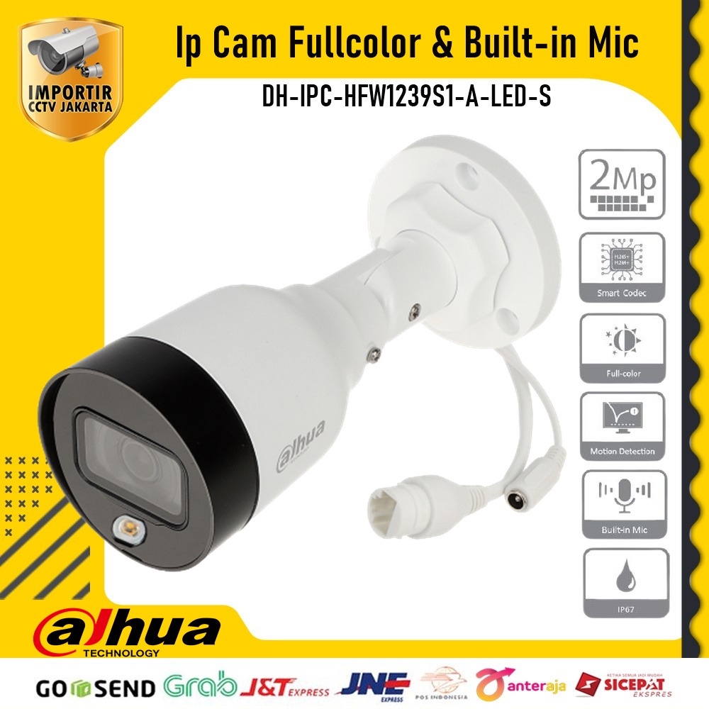 CCTV IP Cam DAHUA Fullcolor Built-in Mic 2MP ICJ