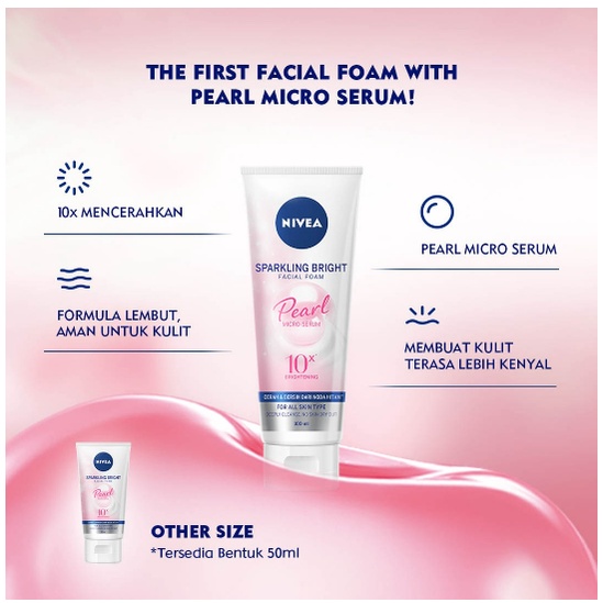 NIVEA Sparkling Bright Facial Foam - 100mL 50mL