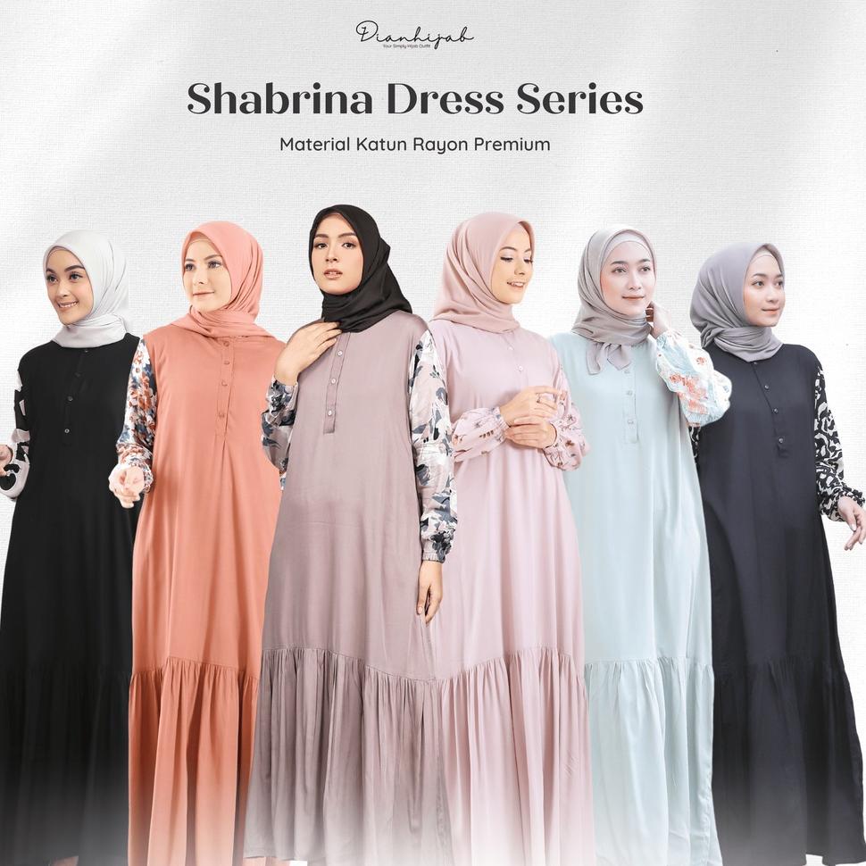 TERPOPULER I97 Gamis Homey Dress Dewasa SHABRINA SERIES By Dian Hijab - Bahan Katun Rayon Premium Ga