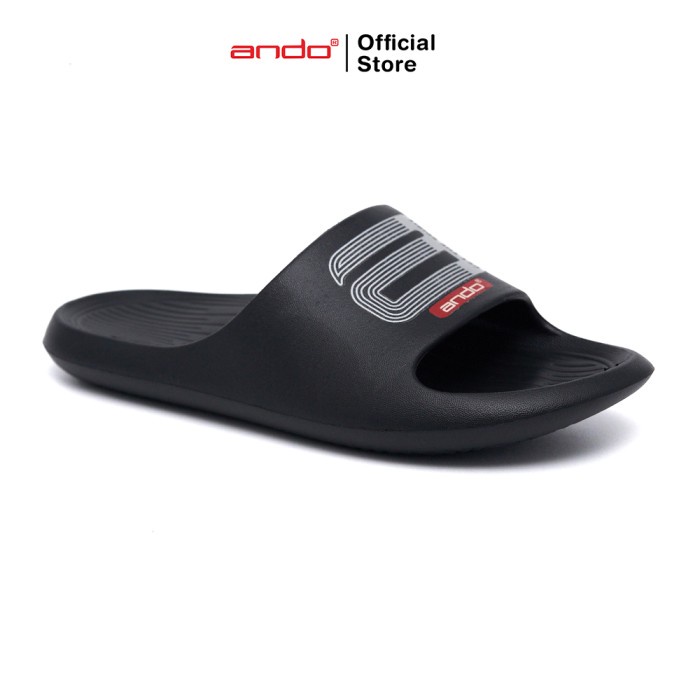 Sandal Pria Ando Official Sandal Selop Relax Pria Dewasa - Hitam - 43(Z5L3) Sandal Pria Sandal Pria 