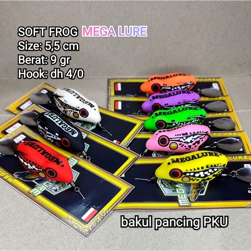 SOFT FROG MEGA LURE 5,5cm BIG. umpan mainan. umpan karet. kodok karet. umpan palsu. umpan casting