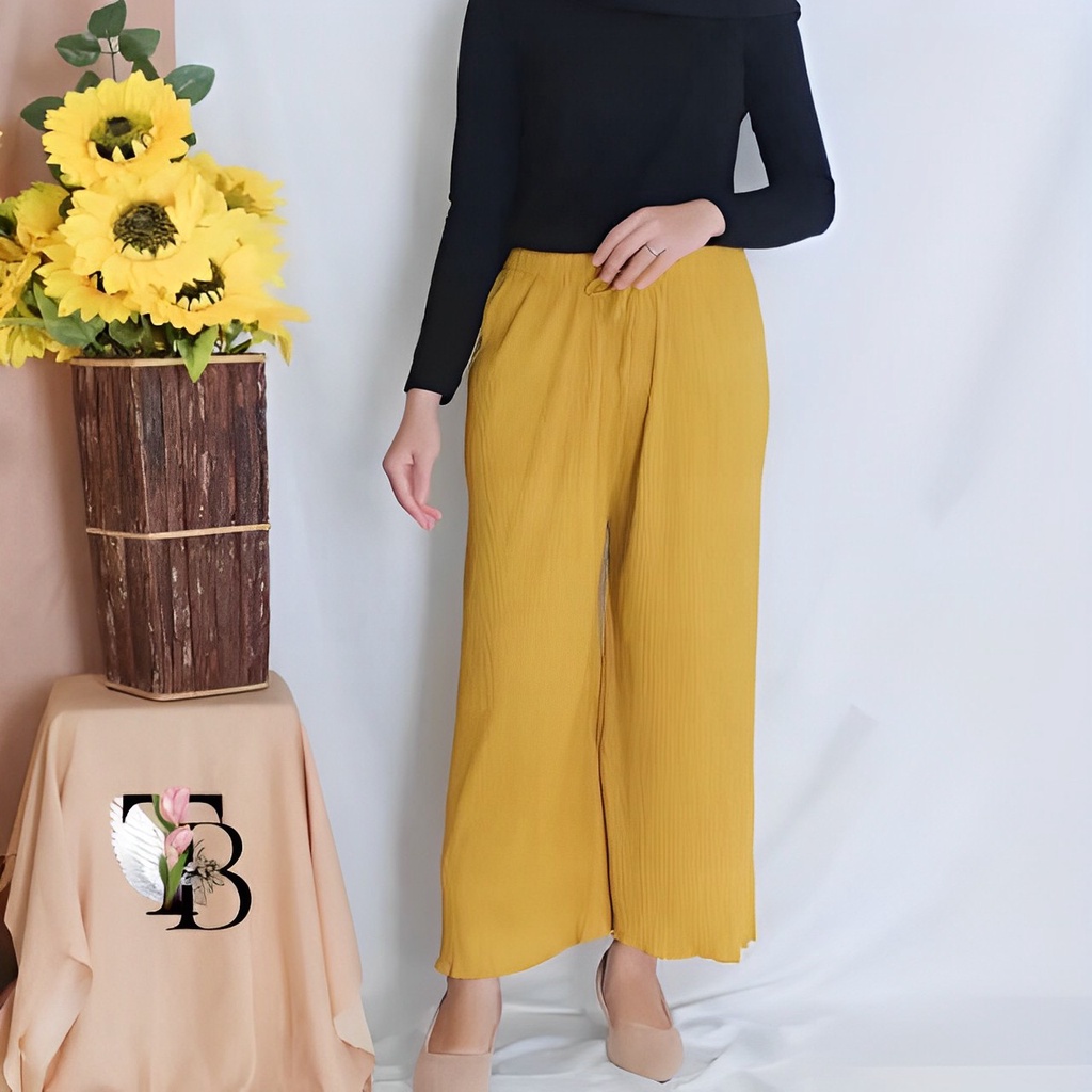 DUTA FASHION | TIARA PANTS RAJUT TEBAL (DIJAMIN TEBAL) / CELANA KULOT WANITA RAJUT
