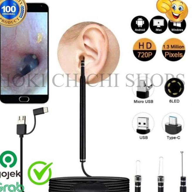 ♟ Korek Kuping pembersih telinga dengan kamera dan LED ORIGINAL CC ♂