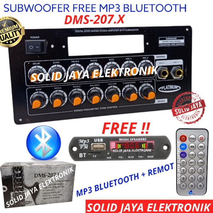 ♞ TONE CONTROL AKTIF MP3 BLUETOOTH DMS207 DMS-207.X BT TONE KONTROL MIXING MUSIK ACTIVE PARAMETRIC P