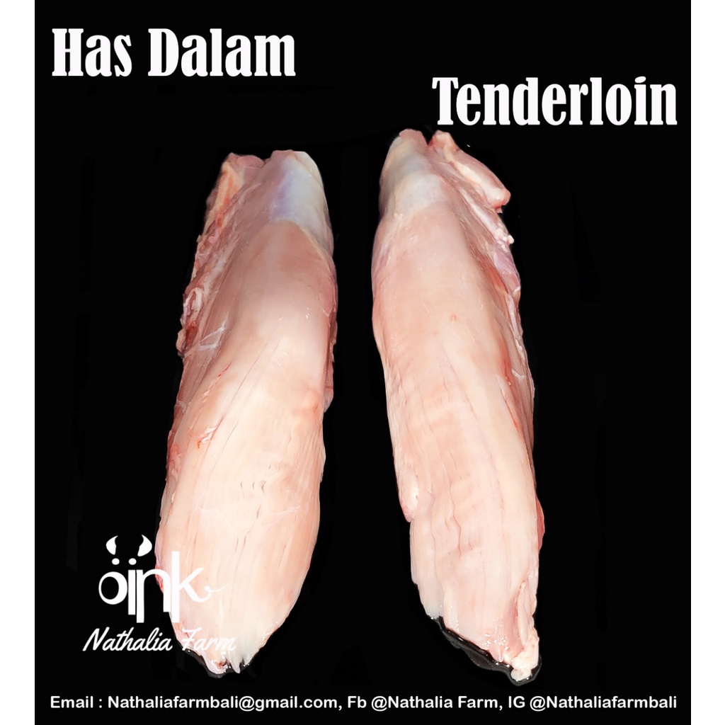 

Has Dalam babi - Pork Tenderloin - Daging Babi Organik