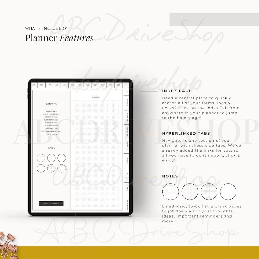 Digital Planner &amp; Journal - Ultimate Bussiness &amp; Social Media Planner