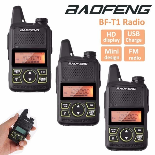 HT Baofeng Mini T1 single band UHF 20 Channel Garansi 1 Tahun Walkie talkie | Boafeng BF-T1 BFT1 handy talky radio Bofeng