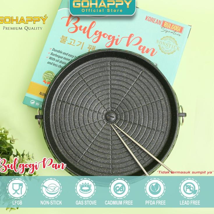 SPECIAL PRICE GO HAPPY Bulgogi Grill Pan - Panci Pemanggang Super call Barbecue pan