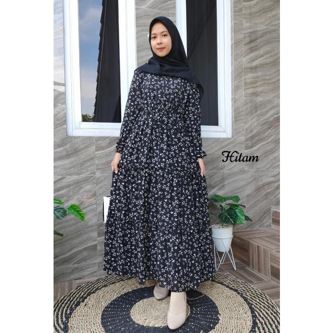 Gamis Ceruty Motif / Gamis Ceruty Syar'i / Gamis Pesta ima