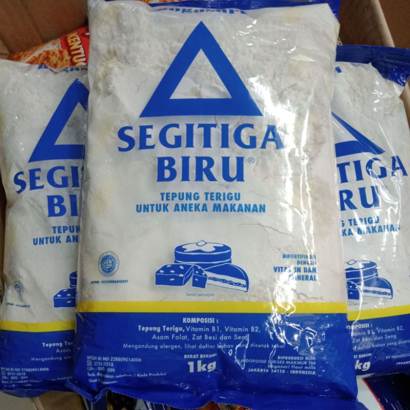 Bogasari Tepung Terigu Segitiga Biru, Cakra Kembar 1Kg