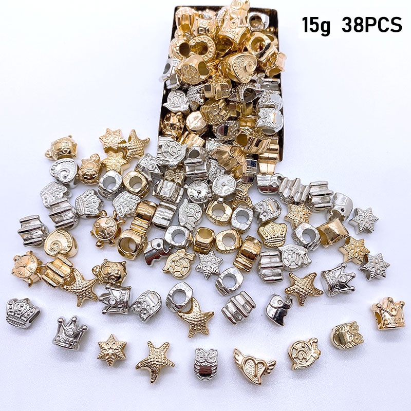 500pcs Manikmanik Spacer CCB Warna Campur Untuk Membuat Perhiasan Diy