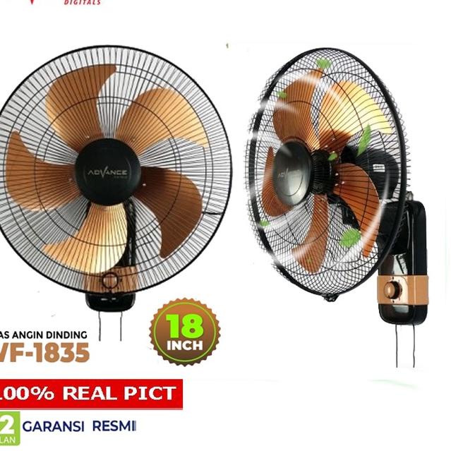 Promo Merakyat Kipas Angin Dinding 18 Inch Advance WF1835 Dengan 5 Baling Besi GOLD / Kipas dinding 