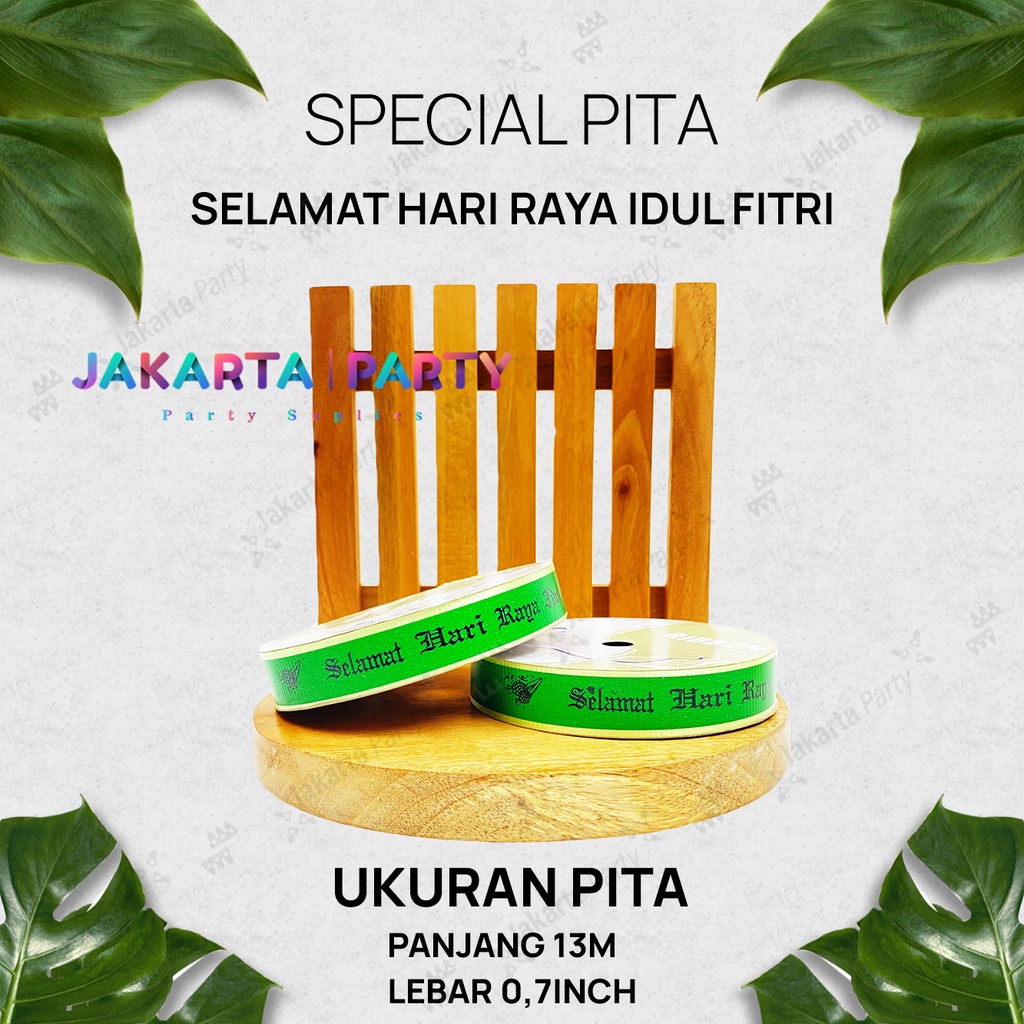 

Pita Ribbon Idul Fitri / Pita Roll Selamat Hari Raya Idul Fitri Hijau