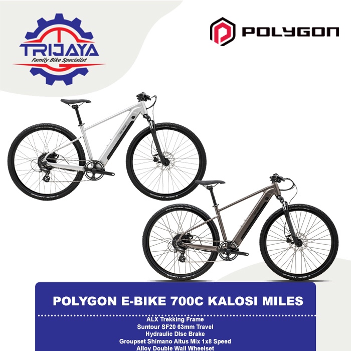 Polygon Kalosi Miles Sepeda Hybrid E-bike