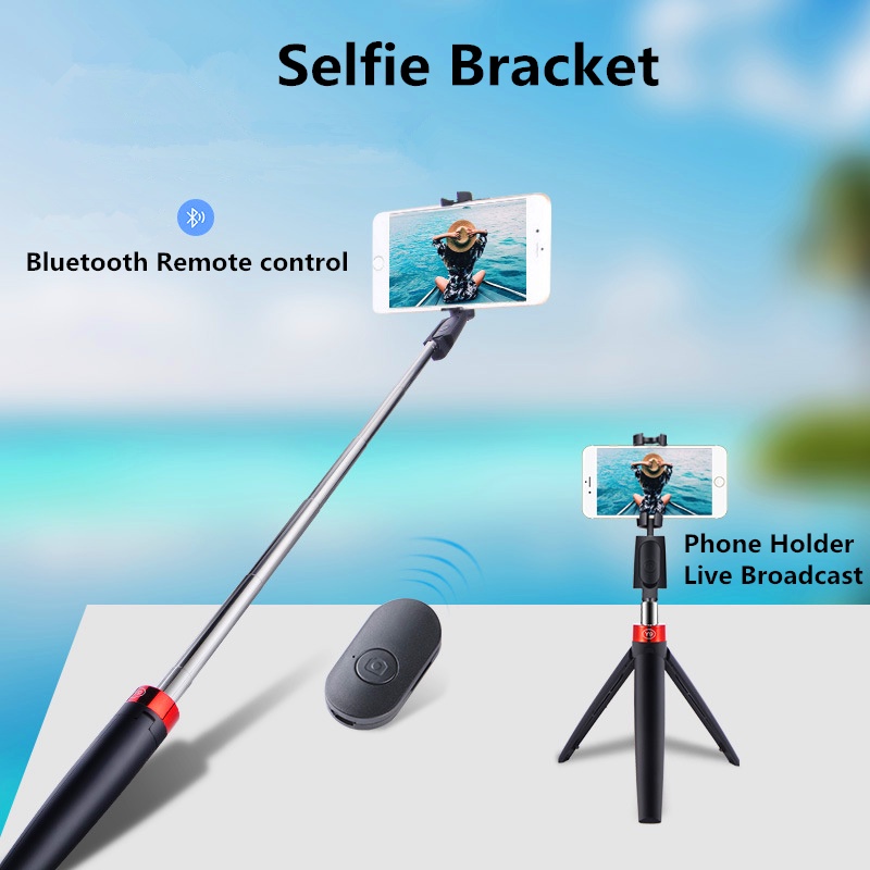 Tripod Bluetooth Y9 Selfie Stick Phone Holder Foldable Wireless Remote Control Tongsis 360° Youtuber Live Broadcast Vlog Multifungsi Selca Monopod