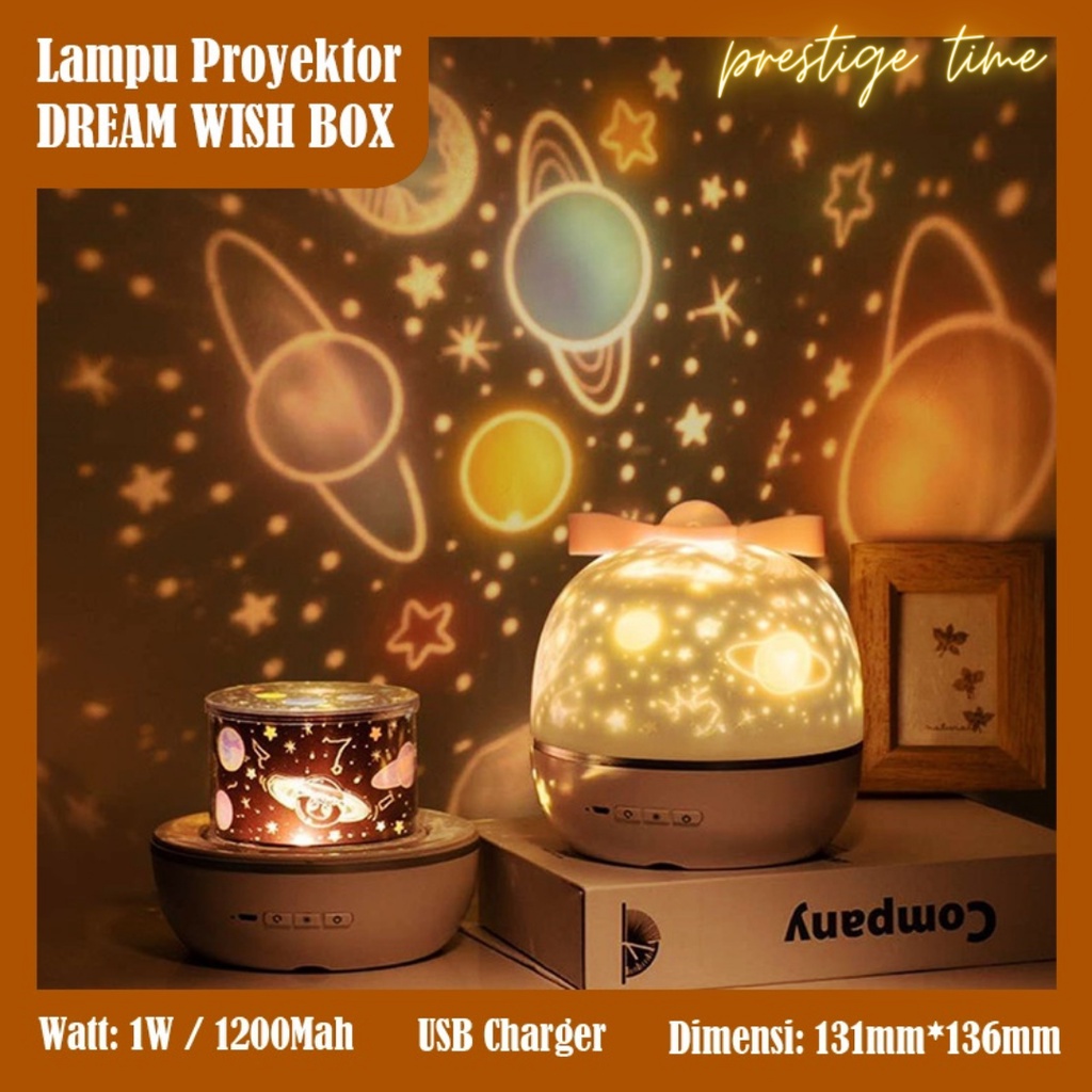 Lampu Tidur Anak Lampu Proyektor ZP23 Bulan Bintang Night Light Hewan