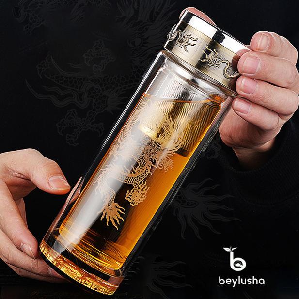Thermos Tumbler Kaca Gelas Penyimpan Air Panas Es Dingin Teh Minuman