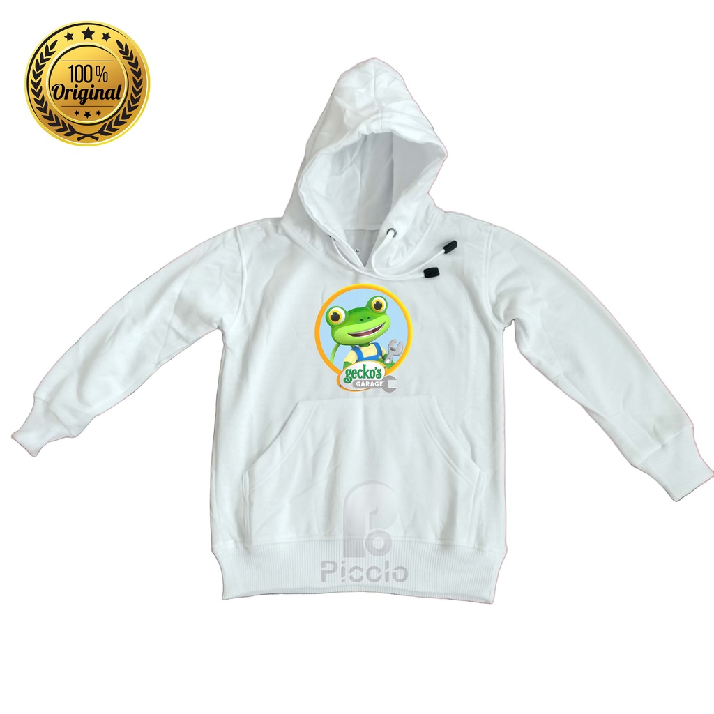 SWEATER HOODIE ANAK MOTIF KARAKTER KARTUN GECKOS UNISEX