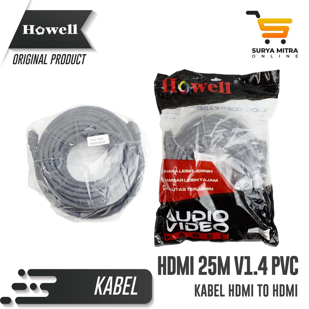 Kabel HDMI to HDMI 25 Meter Howell V1.4 PVC