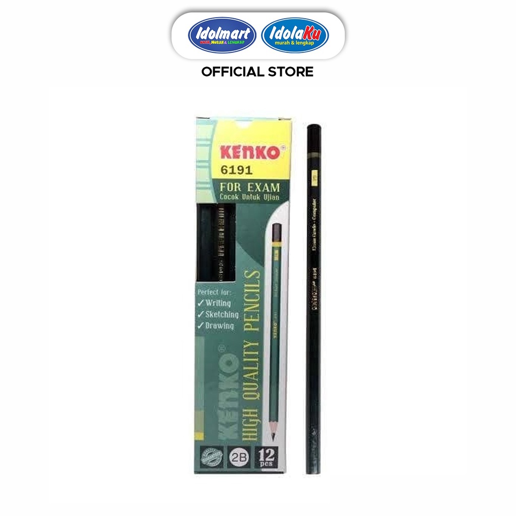 

IDOLMART Pensil Kenko 6191 2B isi 12pcs/pack- Bogor