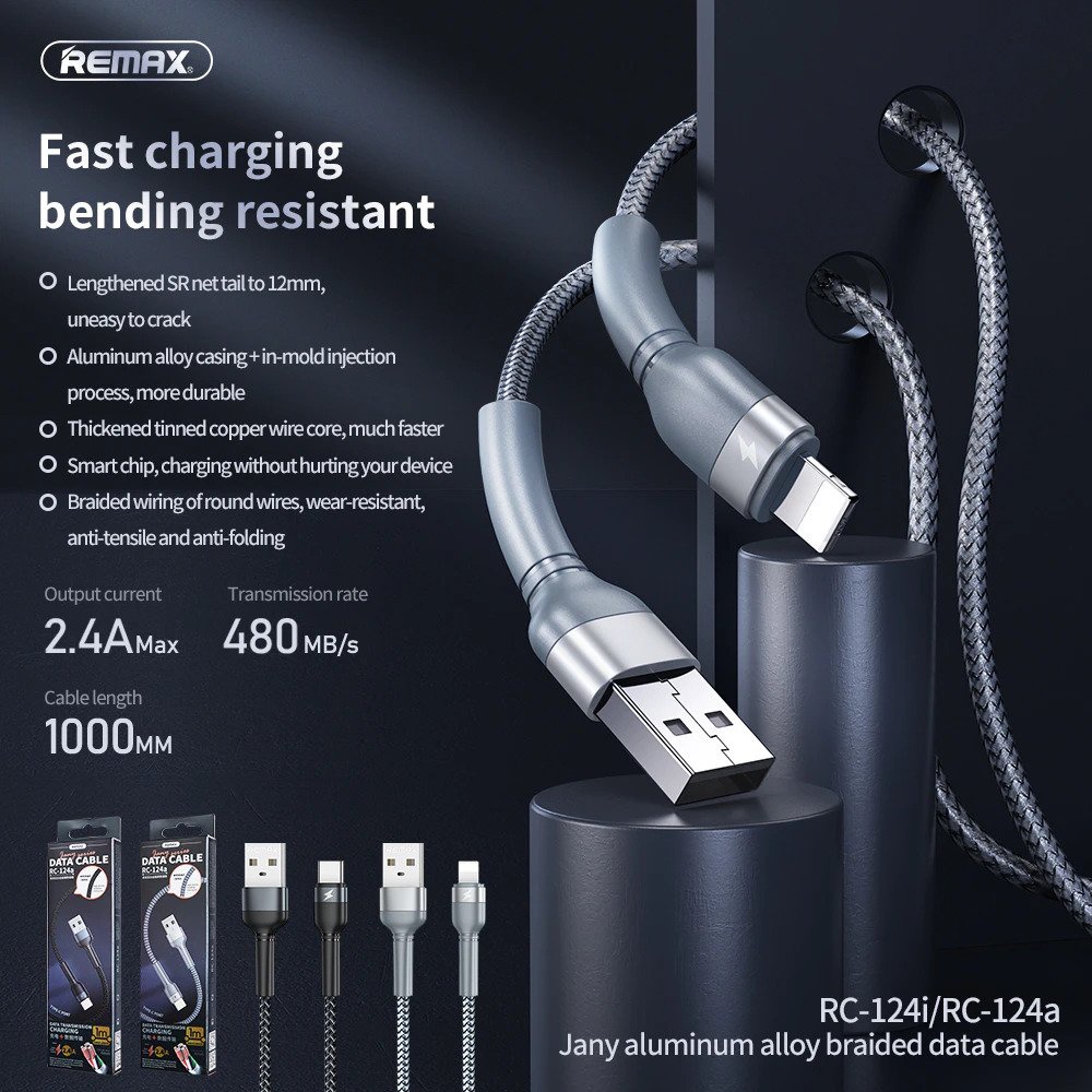 Remax Kabel Data Micro USB Fast Charging 2.4A Braided