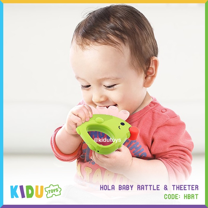 Mainan Anak Gigitan Hola Baby Rattle &amp; Theeter 5in1 Kidu Toys