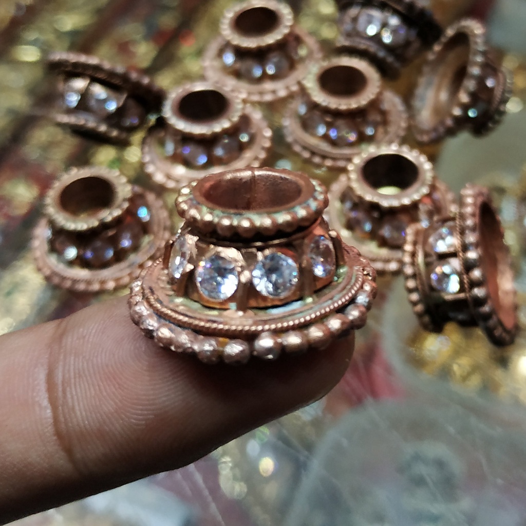 Mendak Cincin Keris Model Kendit Hias Permata Sepuhan Suasa murah