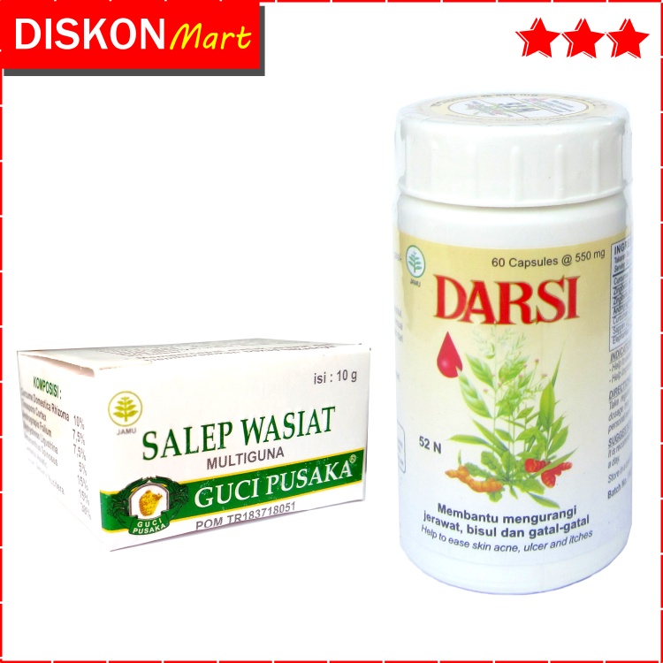 PAKET MURAH OBAT PENGHILANG JERAWAT KOMEDO BRUNTUSAN PRIA WANITA : 60 KAPSUL DARSI BOROBUDUR DARSIH 