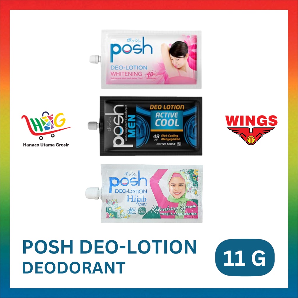 Posh Deo Lotion Whitening Sachet All Variant 11gr