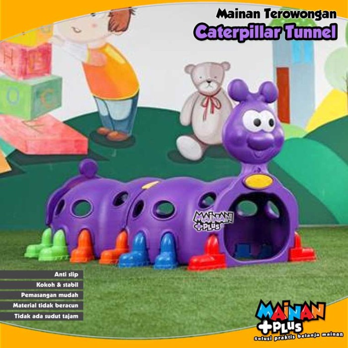Terlaris Mainan Terowongan Anak Caterpillar Bug Tunnel Playground