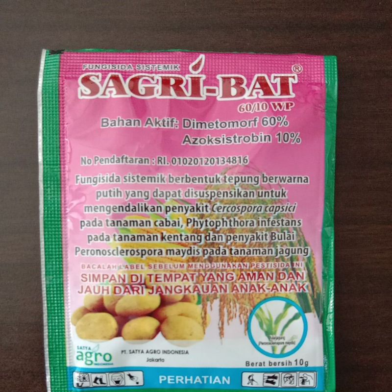 FUNGISIDA SISTEMIK SAGRI BAT 60/10WP 10G