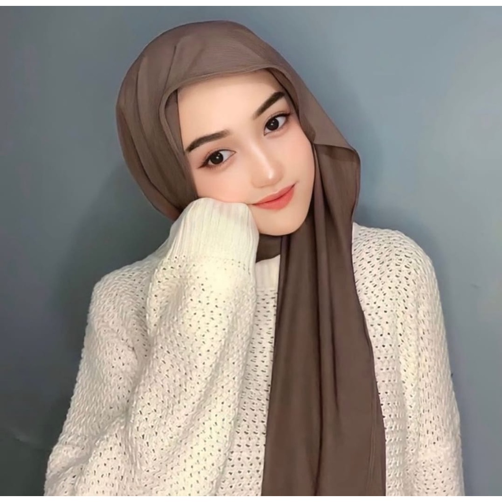 helen_shop86 Pashmina Kaos  Phasmina Jersey  Premium  Pasmina Kaos Rayon Hijab Pasmina Shawl Jilbab Turki