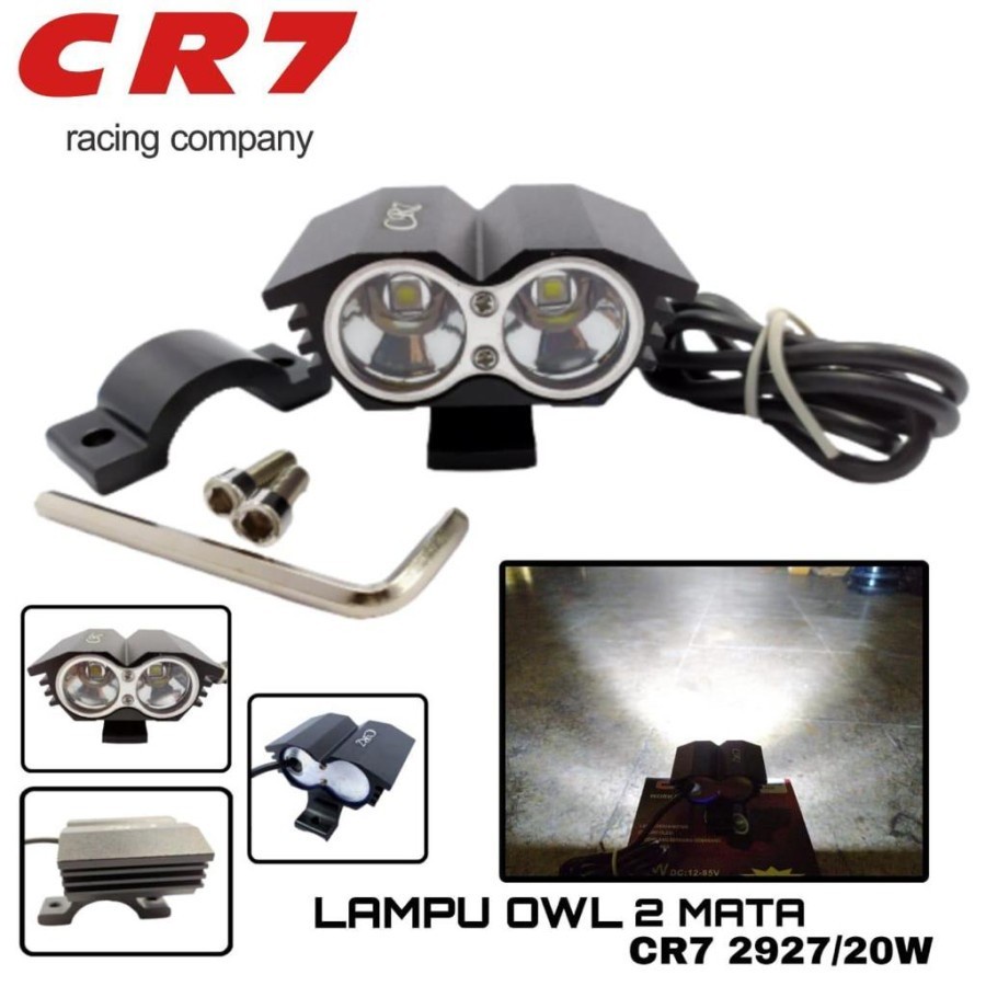 Lampu Tembak Sorot LED Cree Owl 2 Mata CNC Ultrafire LED Putih Kuning