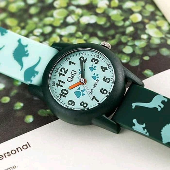 Q&amp;Q QNQ QQ ORIGINAL RUBBER BAND CHEERFULL STYLE VR99J010Y Ready Jam Tangan Anak Anti Air