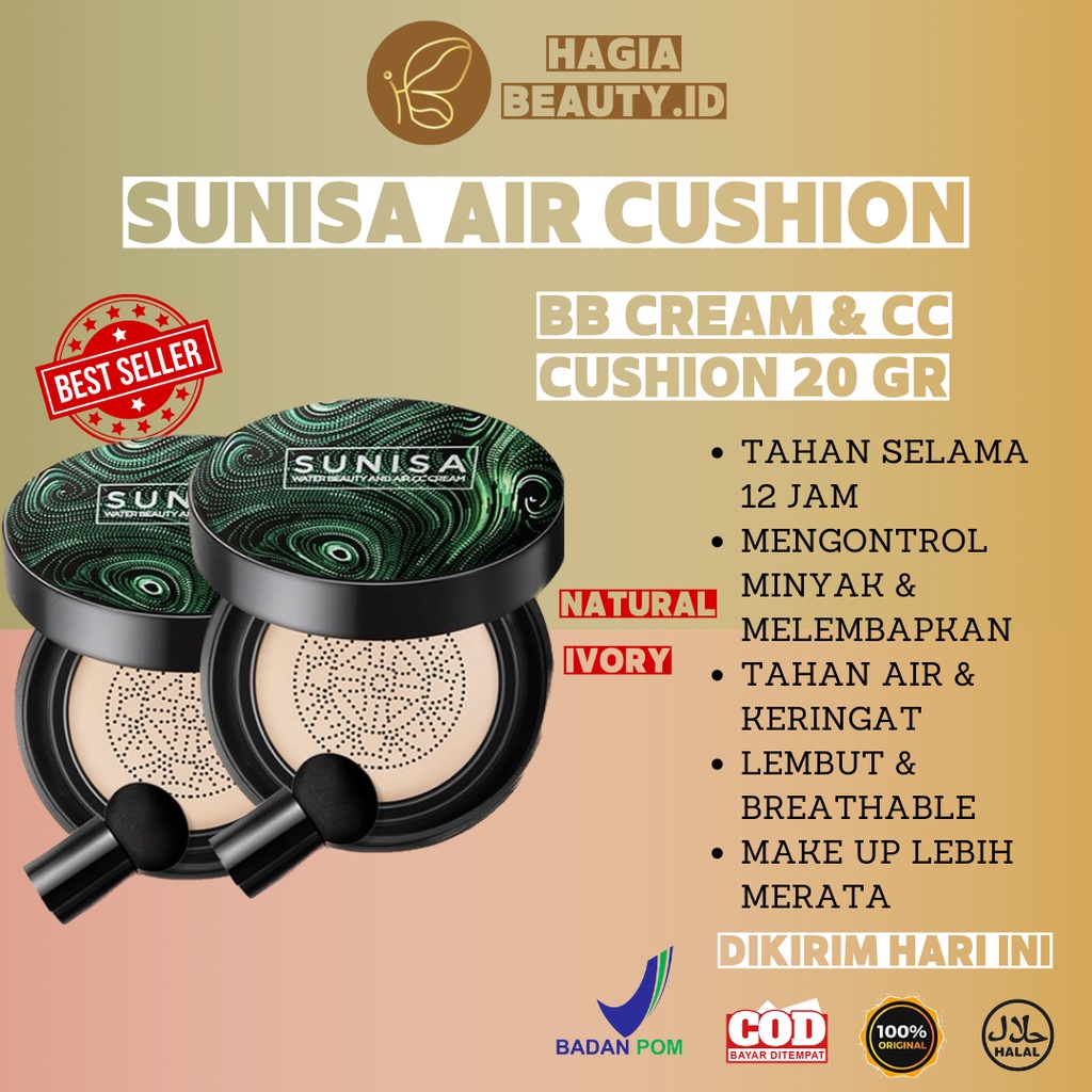 BISA COD - BEDAK/BB CUSHION SUNISA ORIGINAL - SUNISA MUSHROOM HEAD AIR COUSHION