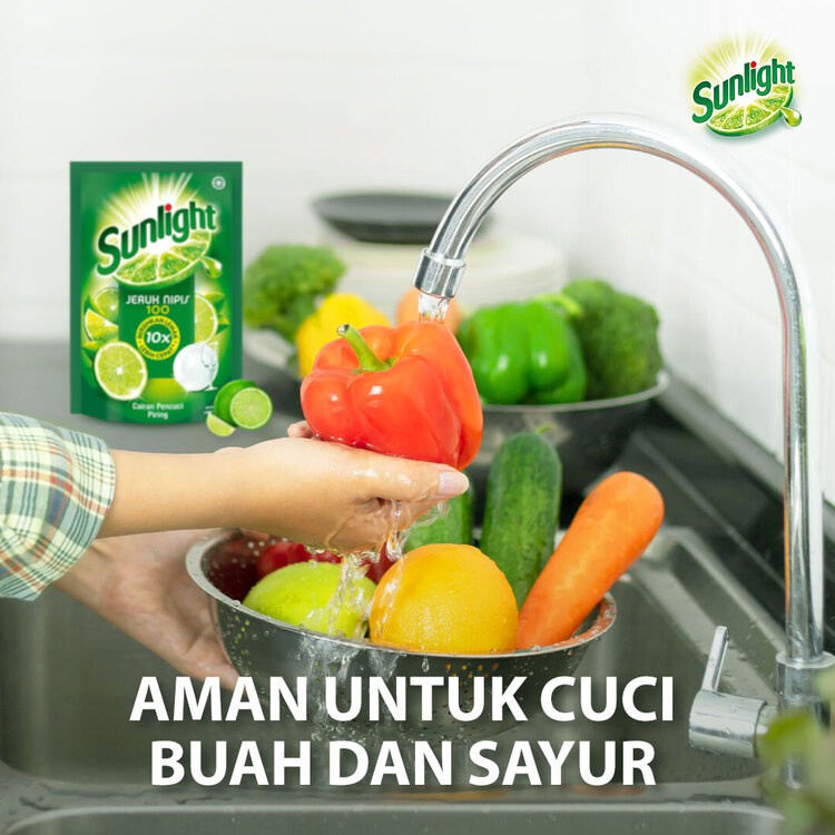 SUNLIGHT SABUN CUCI PIRING JERUK NIPIS REFILL 370ML ARJUNA Unilever