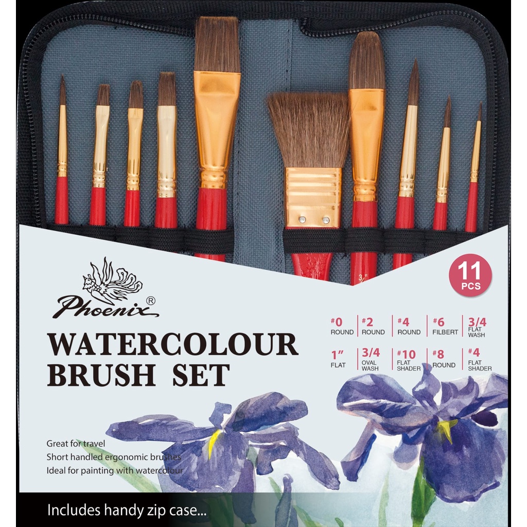 phoenix watercolor brush/kuas set CWBPWS01