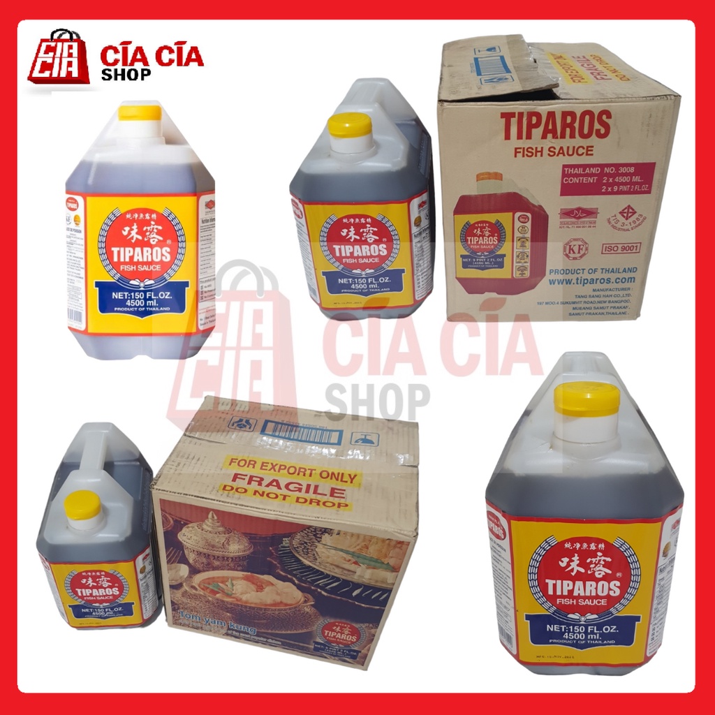 Tiparos Fish Sauce 4500ml Kecap Ikan Tiparos Thailand 4,5L 4500 ML HALAL