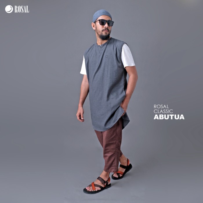 Rompi Sholat Rompi Sholat Rosal Classic Gamis Pakistan M - 3XL - Abu tua, M(W8O3) rompi sholat premi