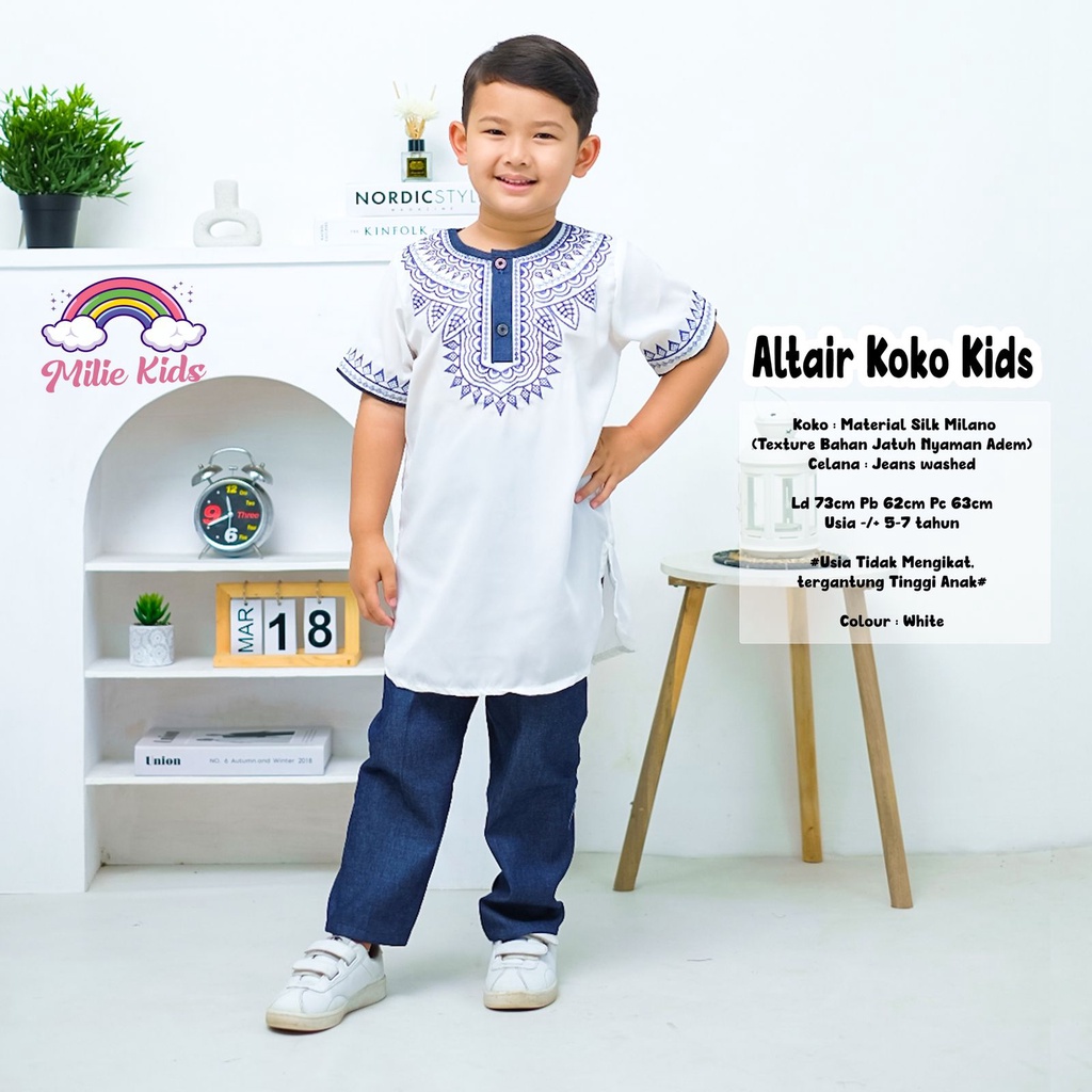 Setelan Altair Koko Kids Ori Najwa Anak umur 5 - 7 Tahun