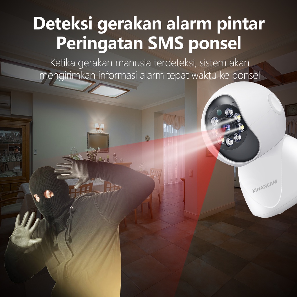 XIHANCAM Smart Cctv Wireless 4MP IP Camera Cctv Wifi Kamera Cctv Murah Lampu Cctv Kamera Wifi Jarak Jauh Lewat HP Kamera Pengintai Indoor PTZ Iot Home Automation