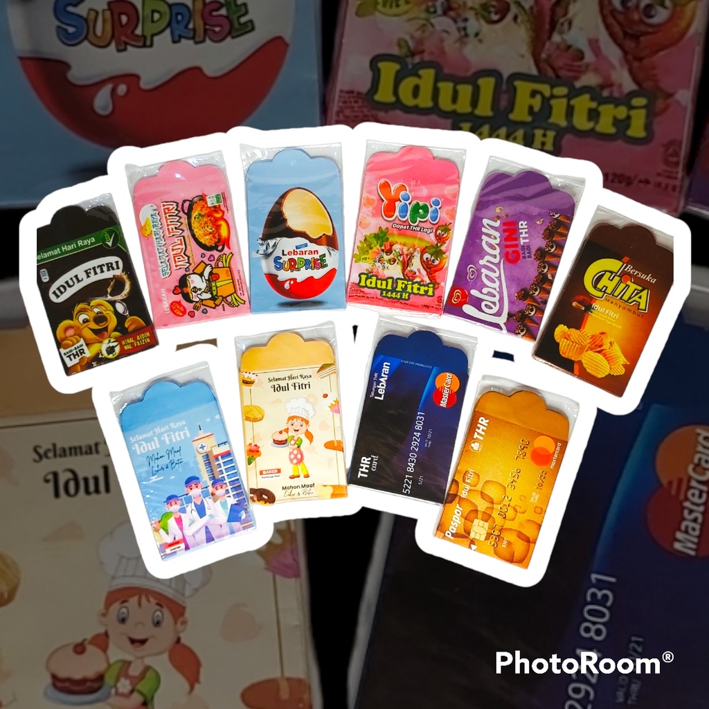 

Amplop lebaran karakter lucu/amplop lebaran snack 1 pack isi 10 pcs